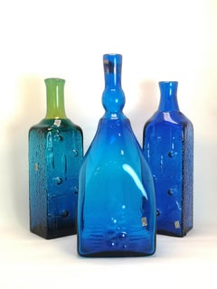 Extraordinary Large Mid-Century Hand Made Glass Bottle by Karol Holosko, 1960s