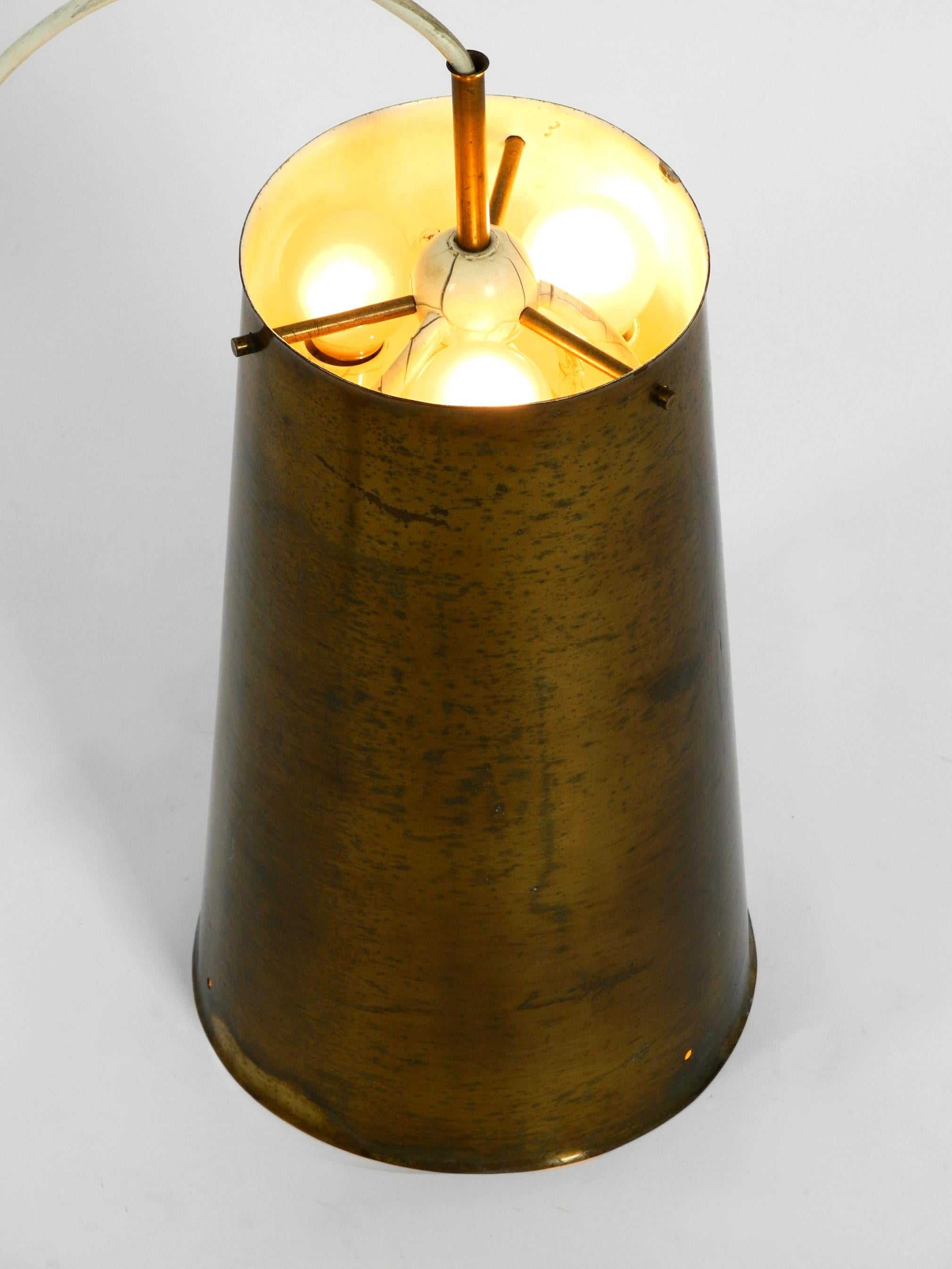 Extraordinary Large Mid-Century Modern Copper Pendant Lamp with 4 Socket For Sale 2