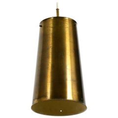 Extraordinaire grande lampe à suspension en cuivre de style mi-siècle moderne avec 4 douilles