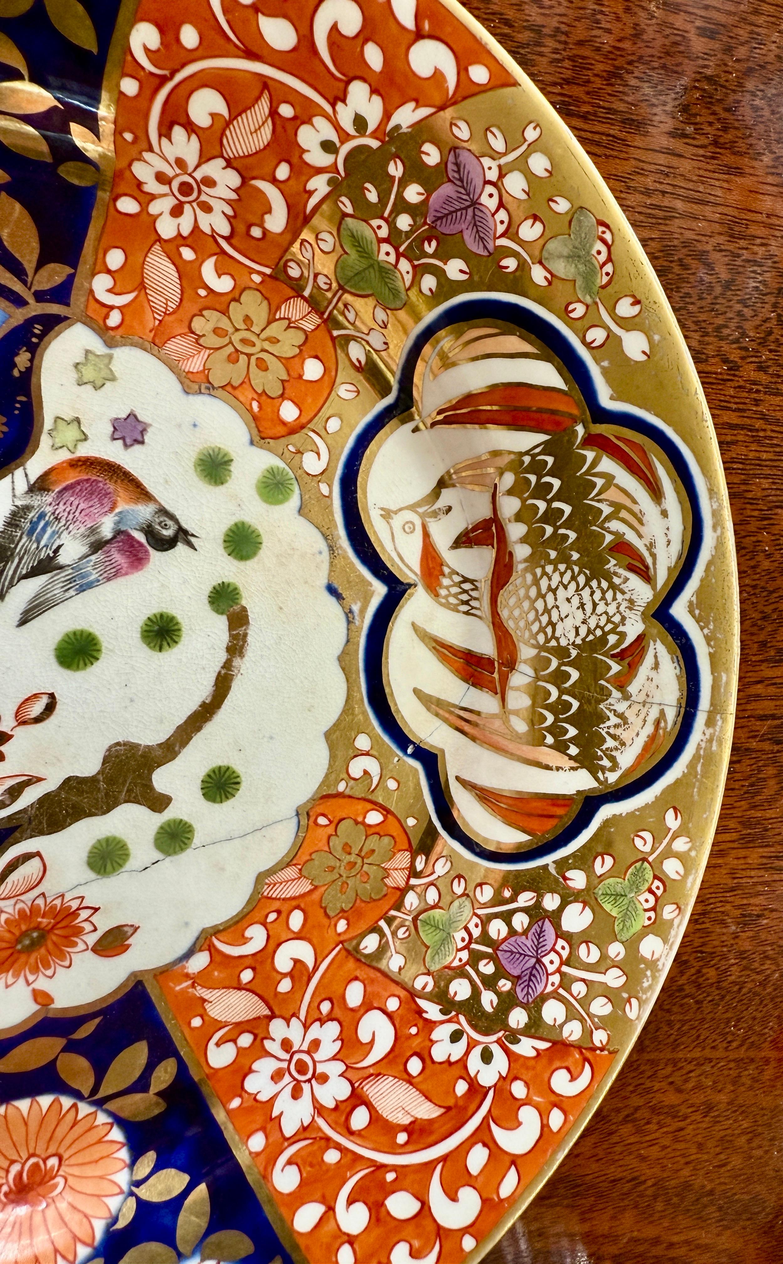 Dipinto a mano Straordinario piatto da gabinetto in porcellana inglese Spode della fine del XVIII secolo, Patt. 257, a/f in vendita