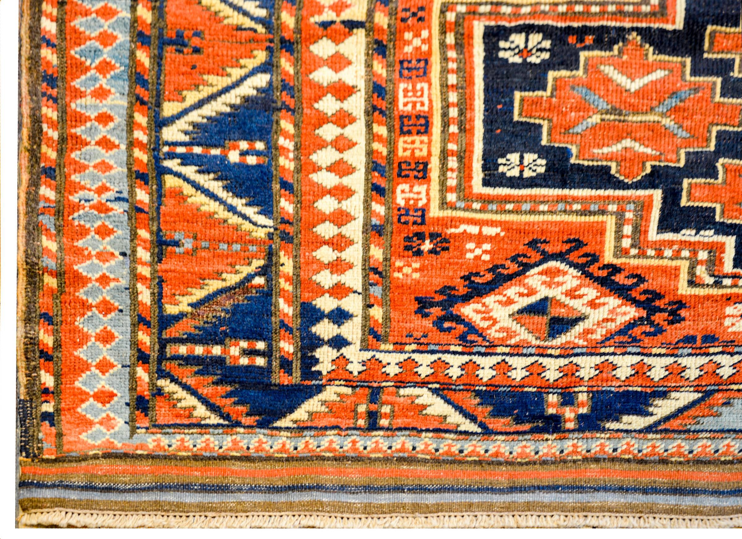 Vegetable Dyed Extraordinary Late 19th Century Lori Pambak, South Caucasus Rug For Sale