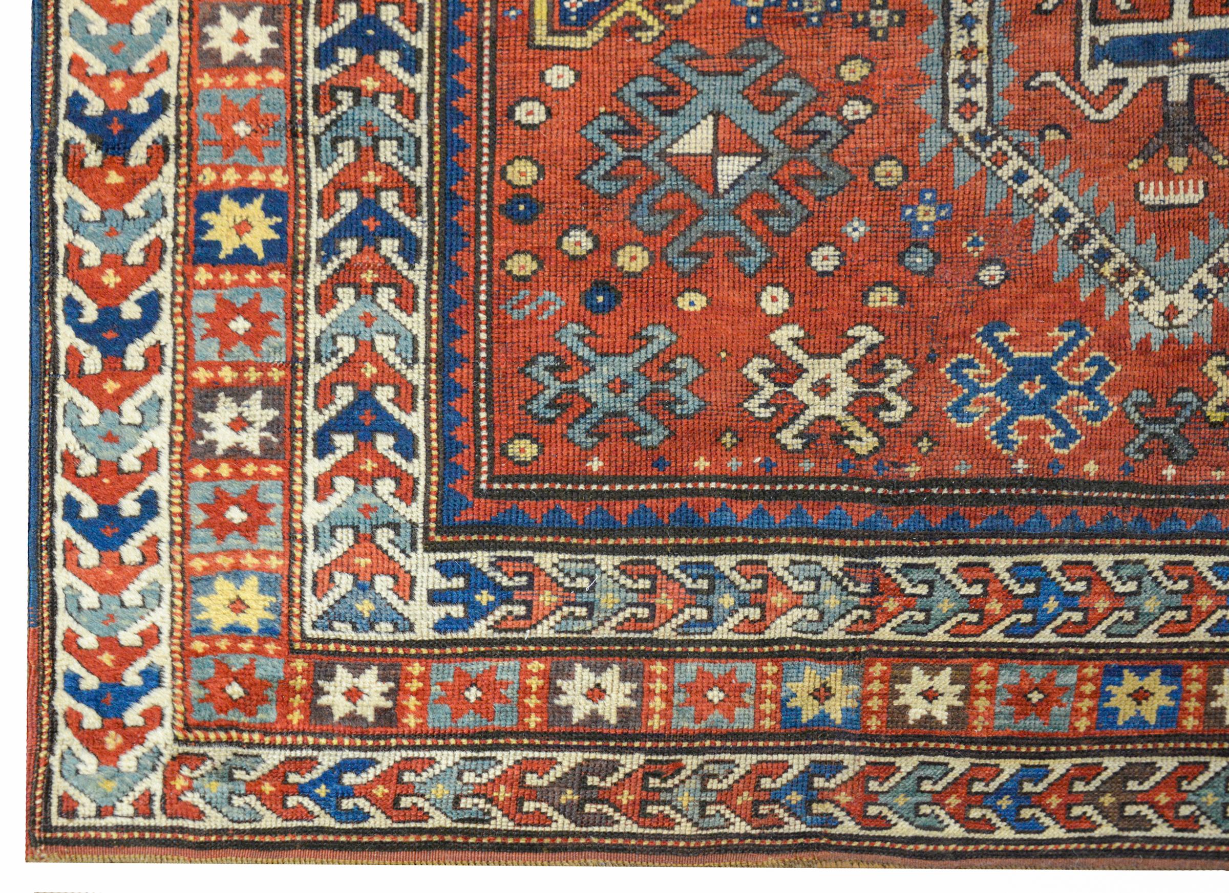 Azerbaijani Extraordinary Late 19th Century Kazak Rug For Sale