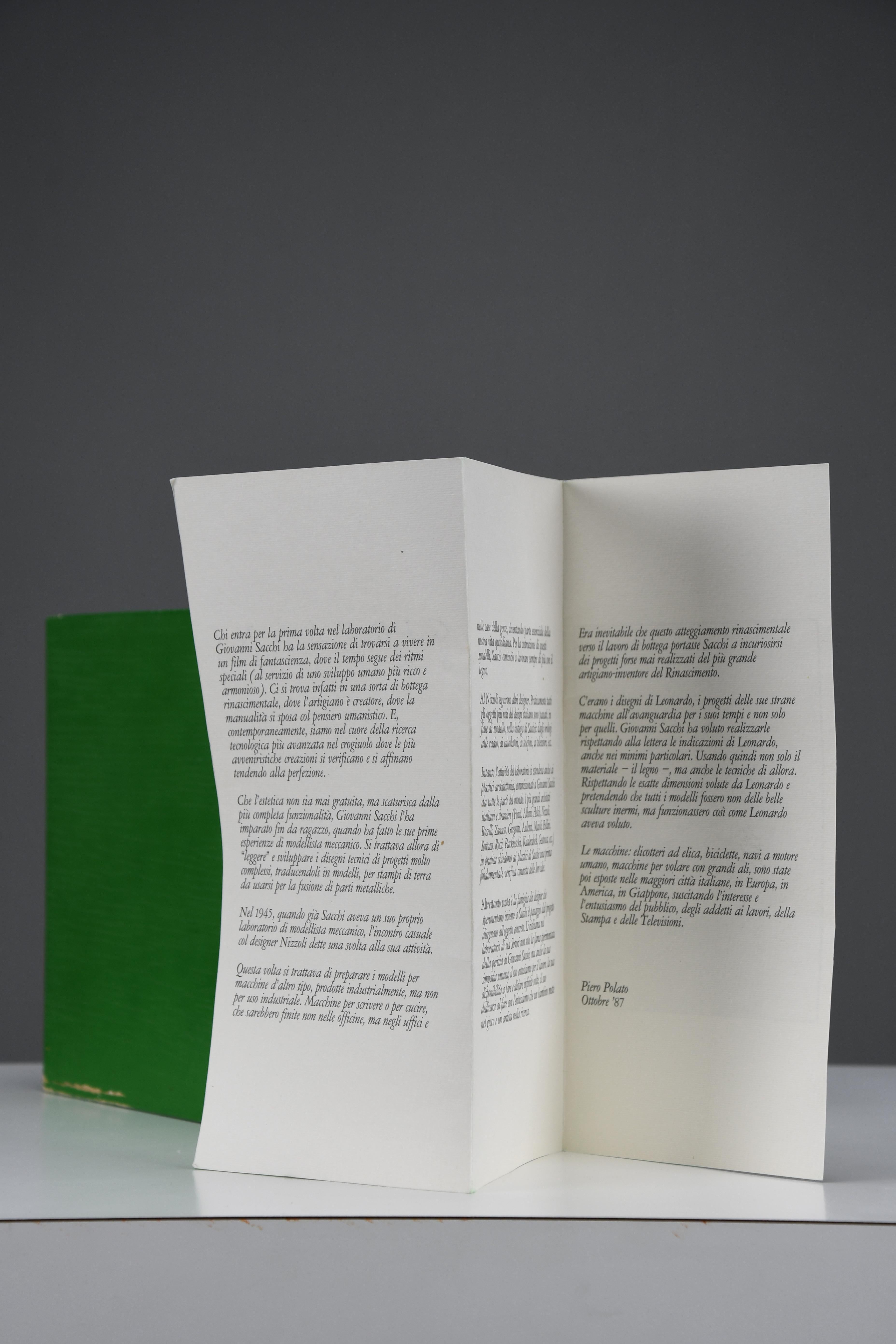 Straordinario modello di elicottero di Leonardo da Vinci - di Giovanni Sacchi In condizioni buone in vendita a Weesp, NL