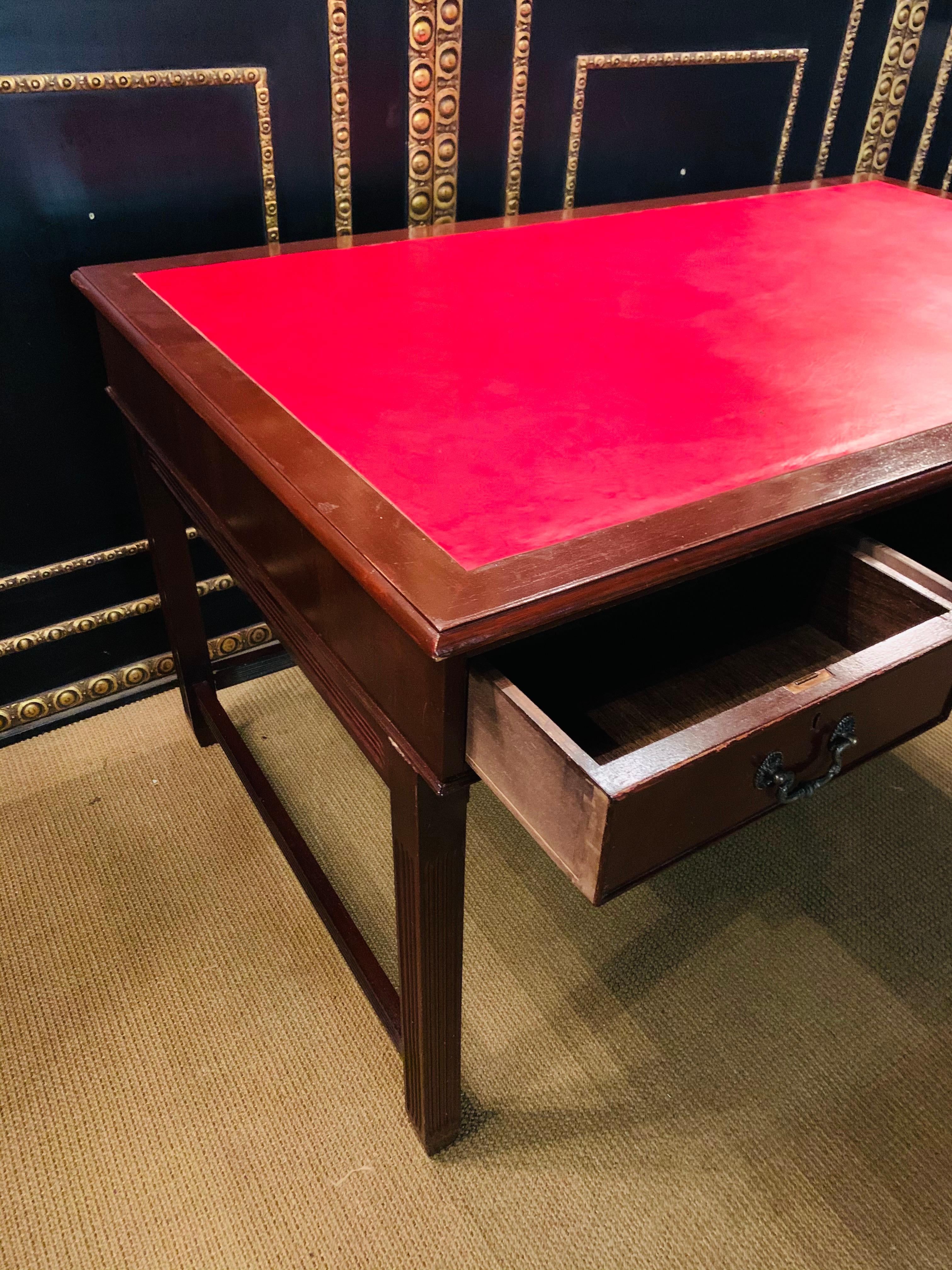 Extraordinary Regency  Long-Legged English Desk or Writing Table Oak  1