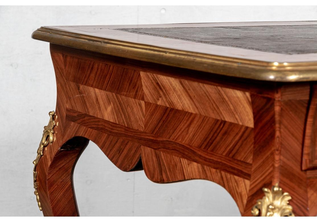 Brass Extraordinary Louis XV Style Desk From J.P. Molyneux