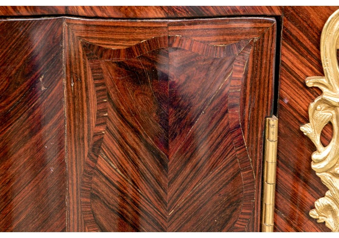 Extraordinary Louis XV/ XVI Style Highly Figured Inlaid Buffet Cabinet For Sale 3