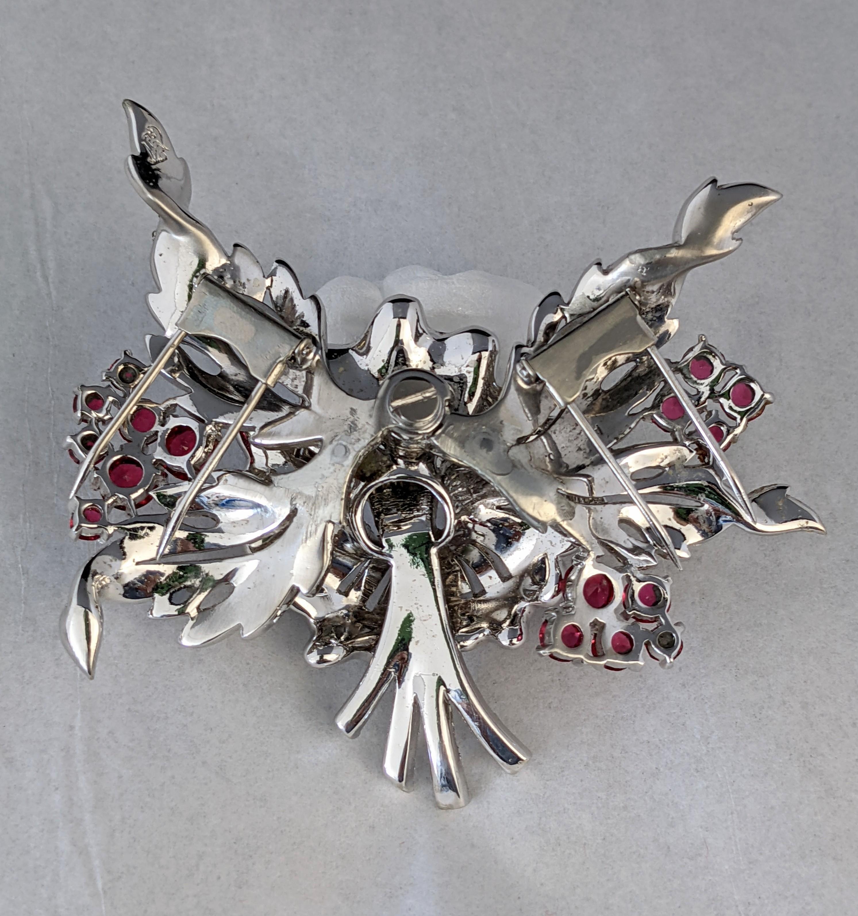 Women's Extraordinary Marcel Boucher Flower Corsage Clip Brooch For Sale