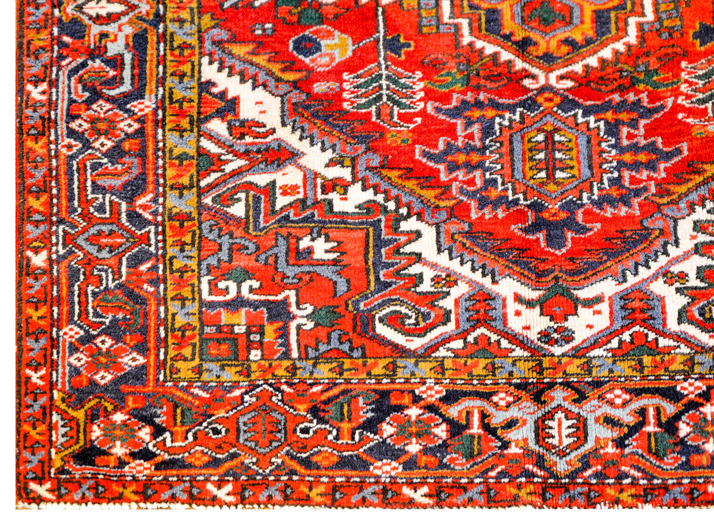Wool Extraordinary Mid-20th Century Heriz Rug For Sale