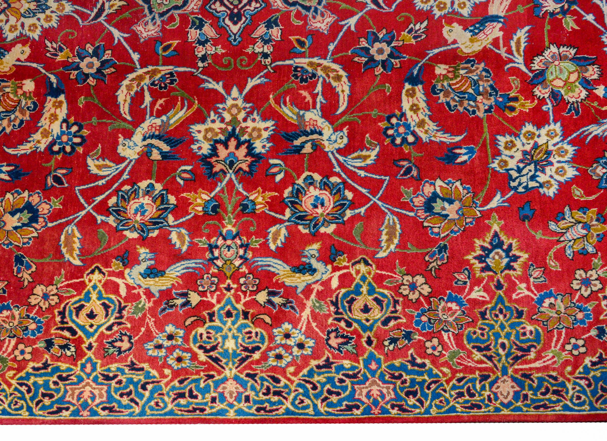 Außergewöhnlicher Isfahan-Teppich aus der Mitte des 20. (Wolle) im Angebot