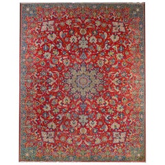 Außergewöhnlicher Isfahan-Teppich aus der Mitte des 20.