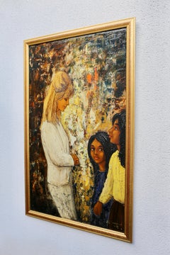 Extraordinary mid-20th century painting on hardboard