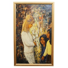 Extraordinary mid-20th century painting on hardboard