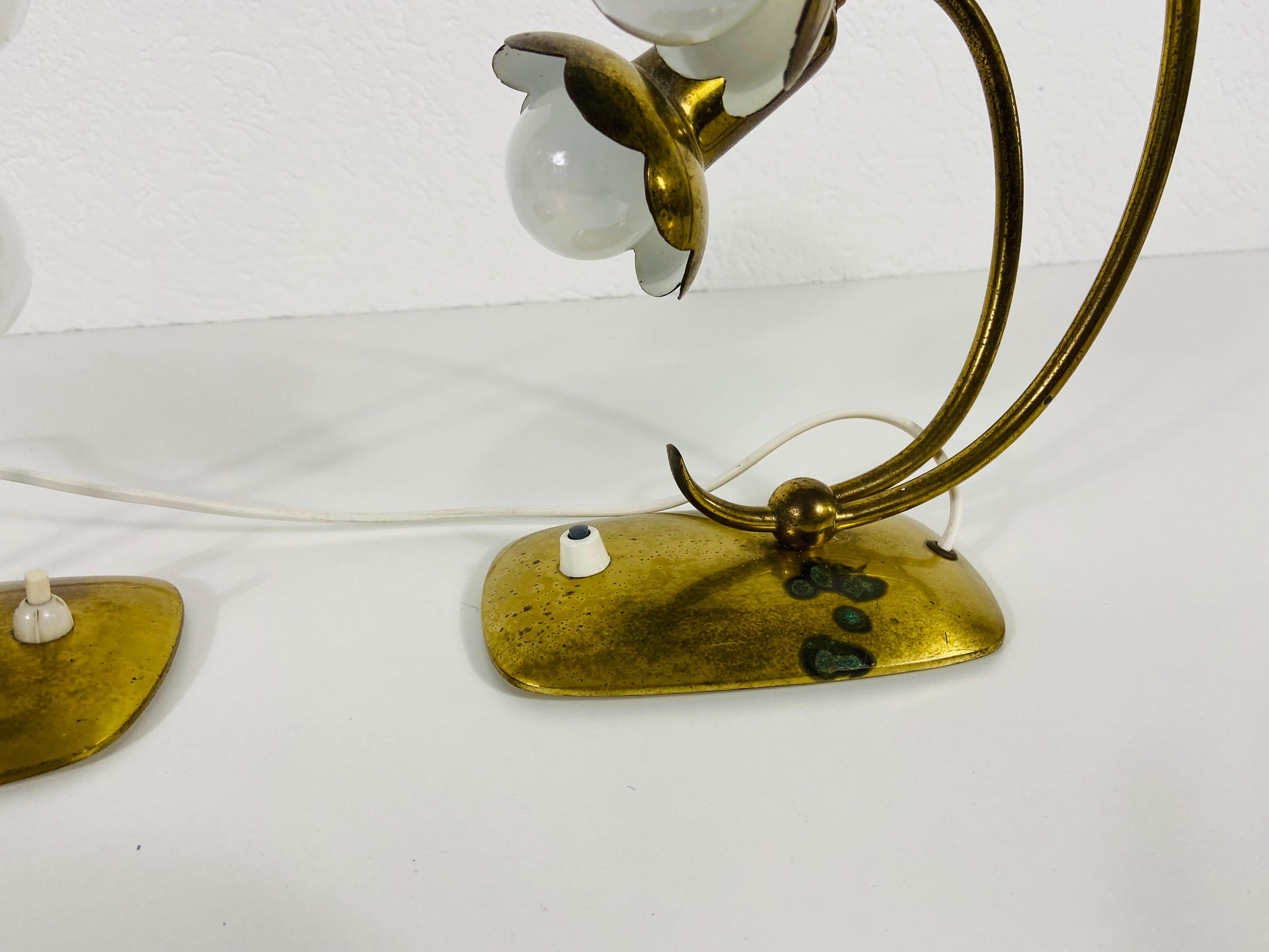 Mid-20th Century Extraordinary Mid-Century Modern Brass Table Lamps, Pair, 1960s