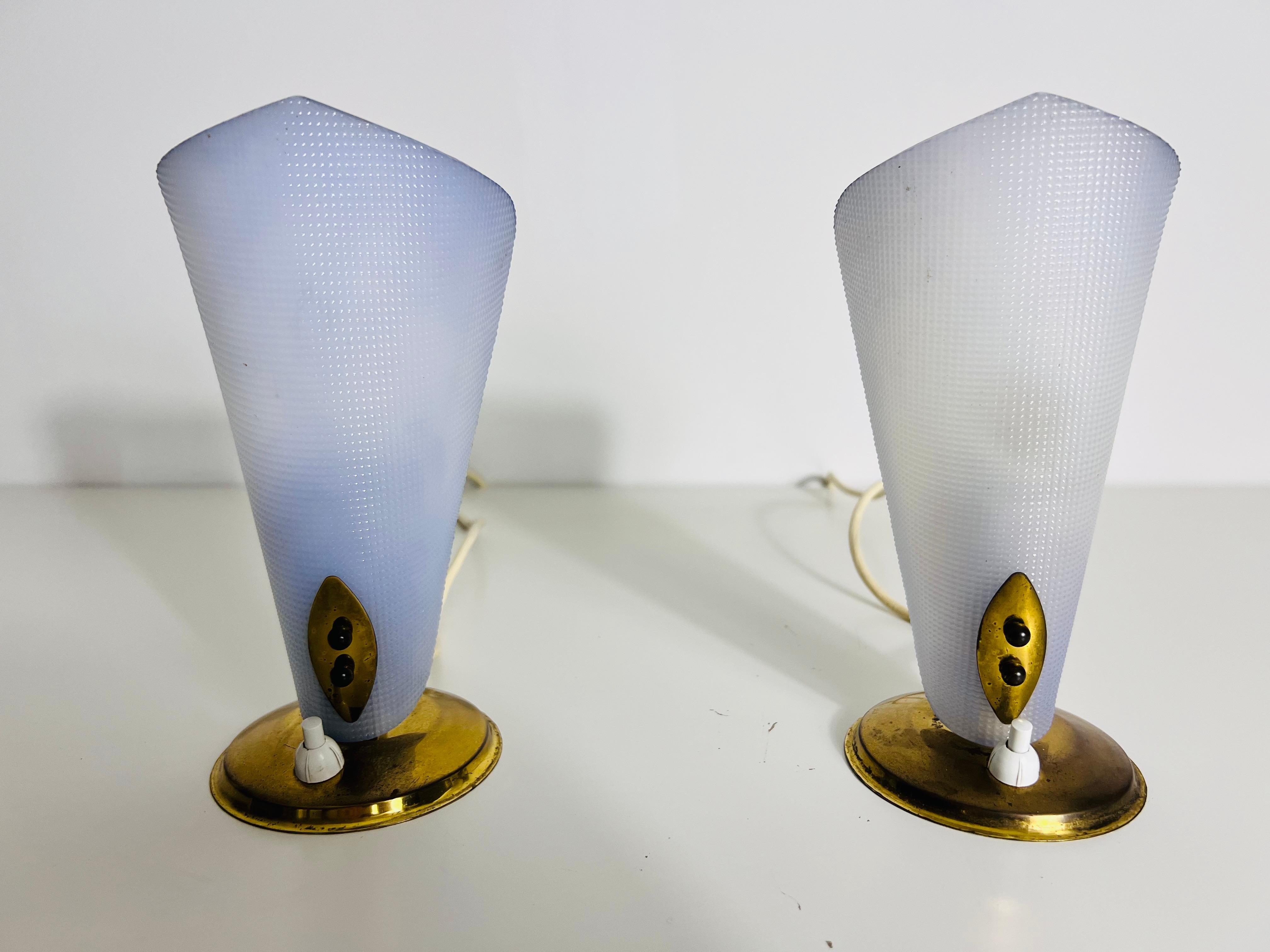 Außergewöhnliche italienische Messing-Tischlampen aus der Mitte des Jahrhunderts, 1960er Jahre im Zustand „Gut“ im Angebot in Hagenbach, DE