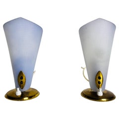 Straordinarie lampade da tavolo italiane in ottone della metà del secolo scorso, coppia, anni '60