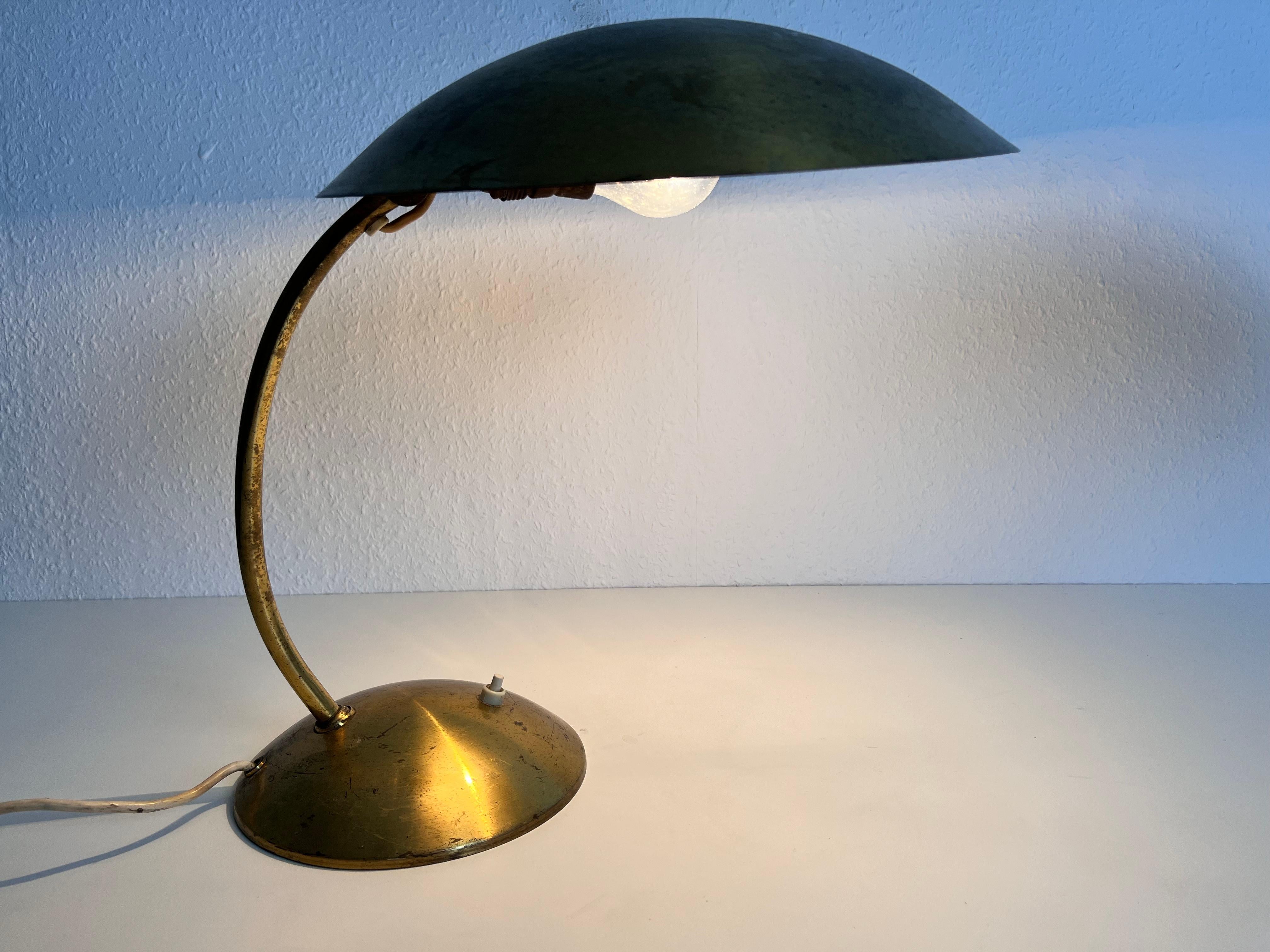 Extraordinary Mid-Century Modern Kaiser Brass Table Lamps, Pair, 1960s For Sale 9