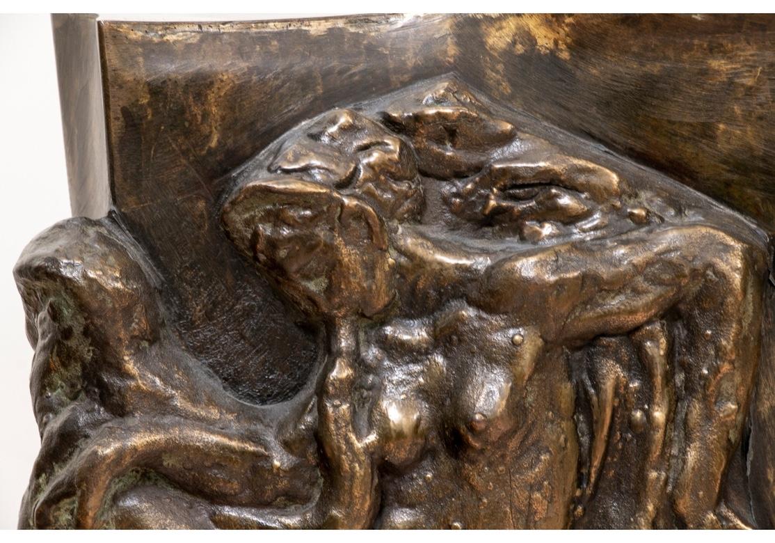 Bronze Table en bronze sculpté extraordinaire du milieu du siècle dernier de Philip et Kelvin LaVerne en vente