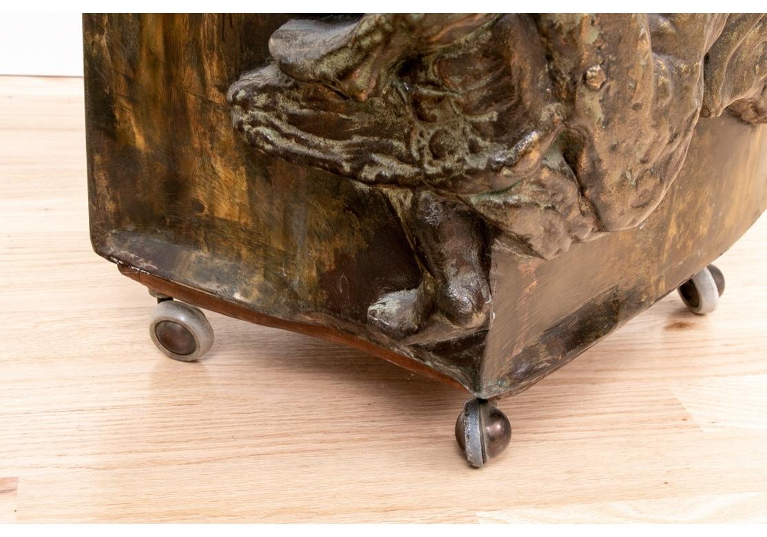 Extraordinary Midcentury Sculpted Bronze Table by Philip and Kelvin LaVerne For Sale 2