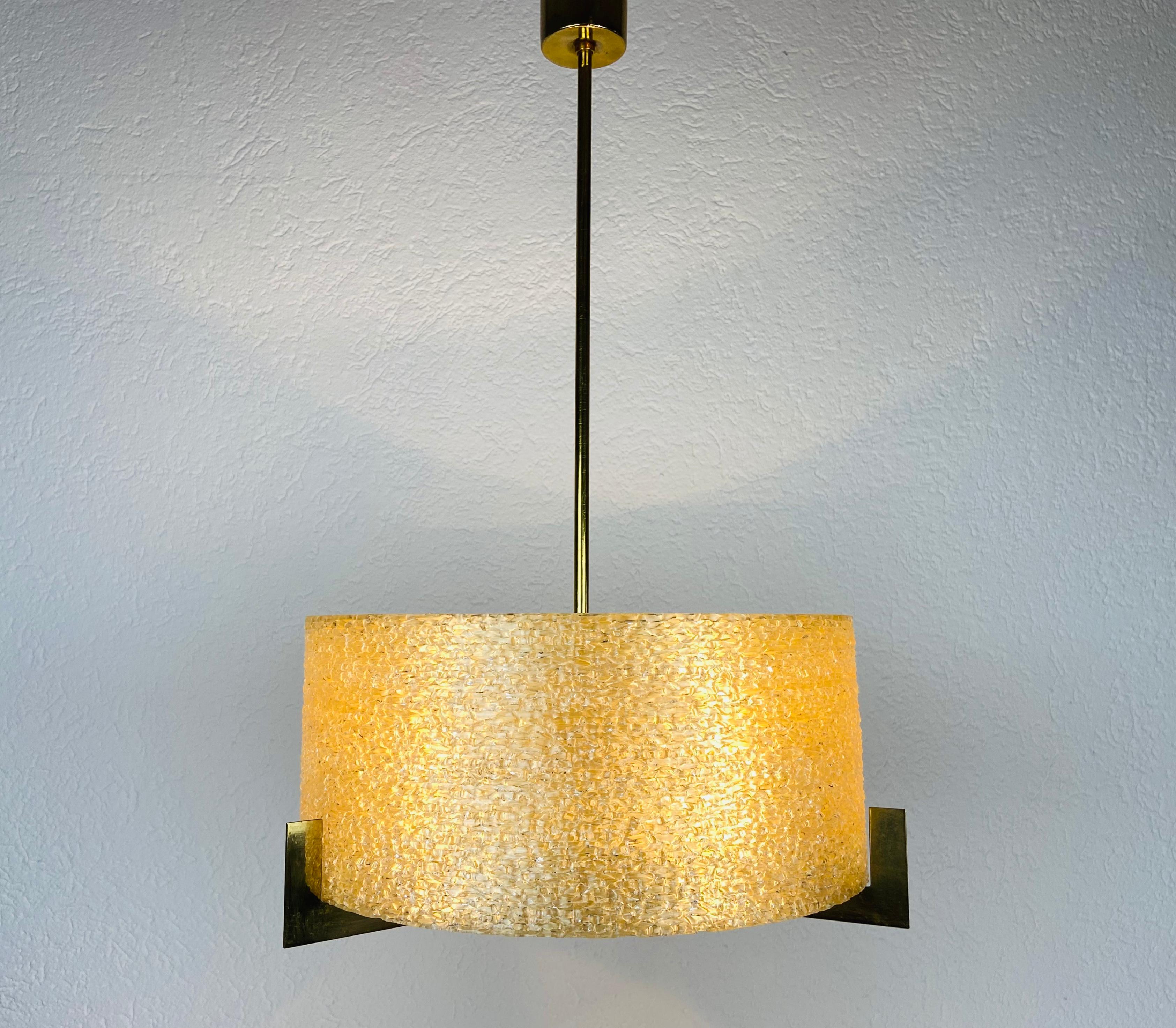 Extraordinary Midcentury Brass Chandelier by Kaiser, Germany, 1960s For Sale 1