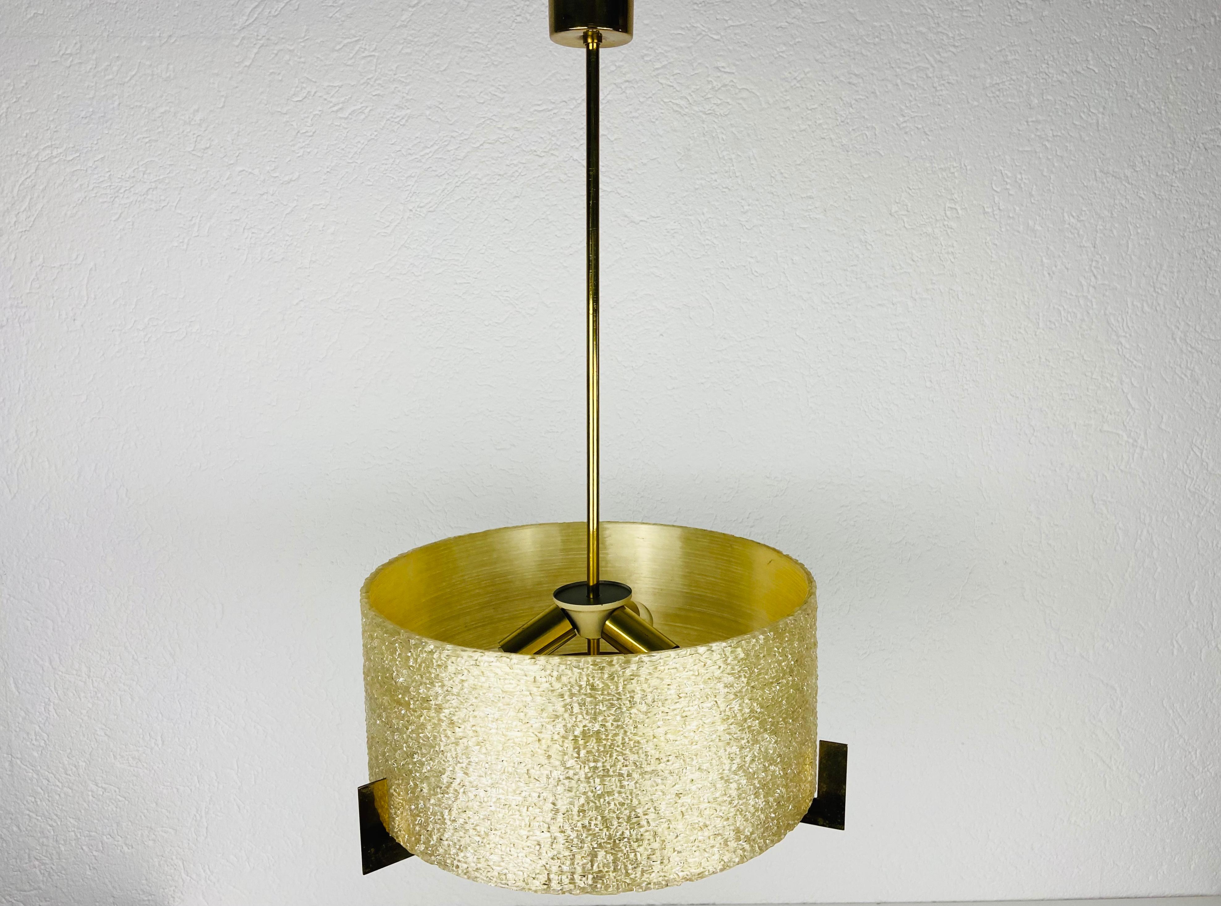 Extraordinary Midcentury Brass Chandelier by Kaiser, Germany, 1960s For Sale 4