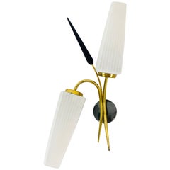 Extraordinary Midcentury Wall Lamp by Maison Lunel, France, 1950s