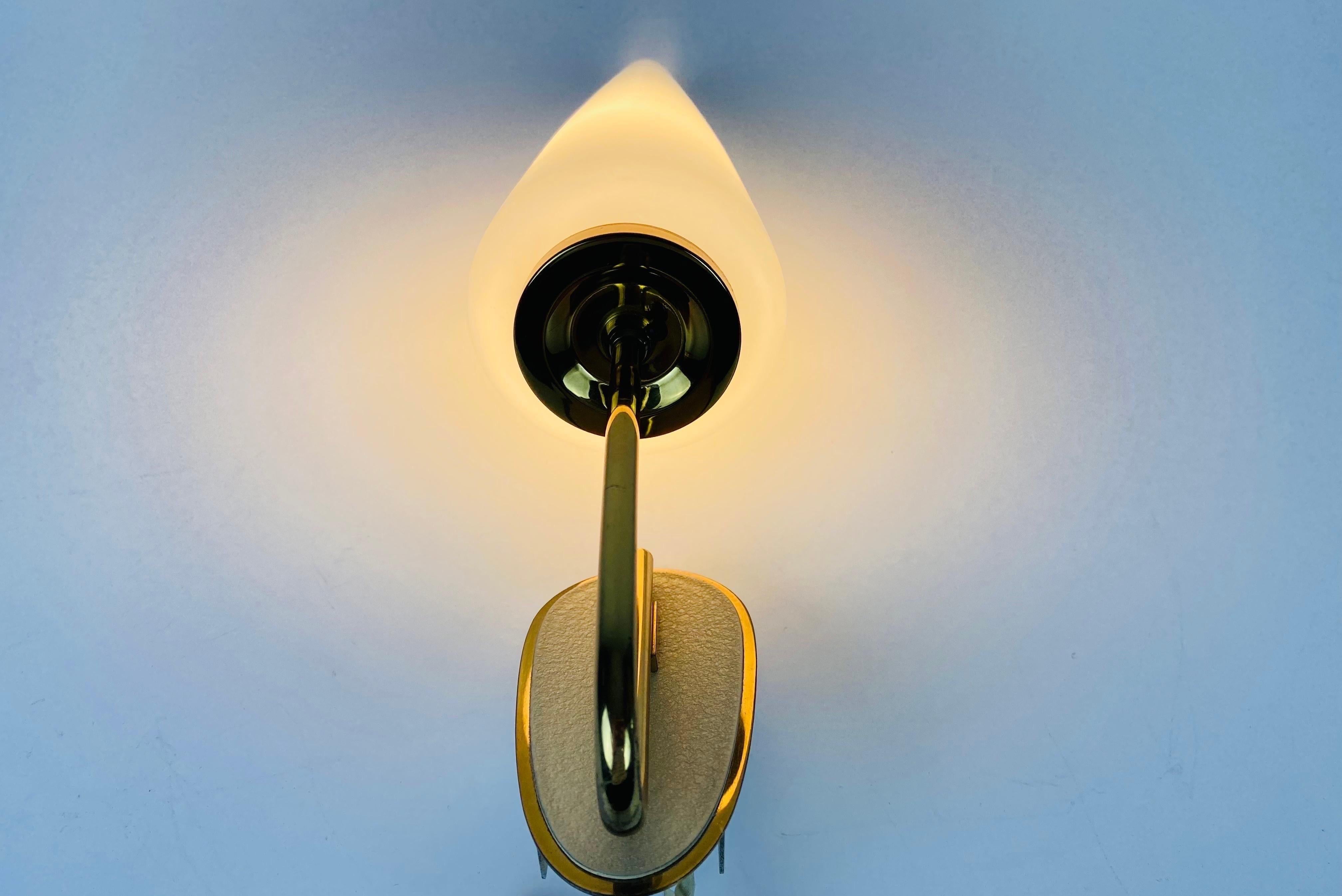 Mid-Century Modern Extraordinary Midcentury Wall Lamp, France, 1950s For Sale
