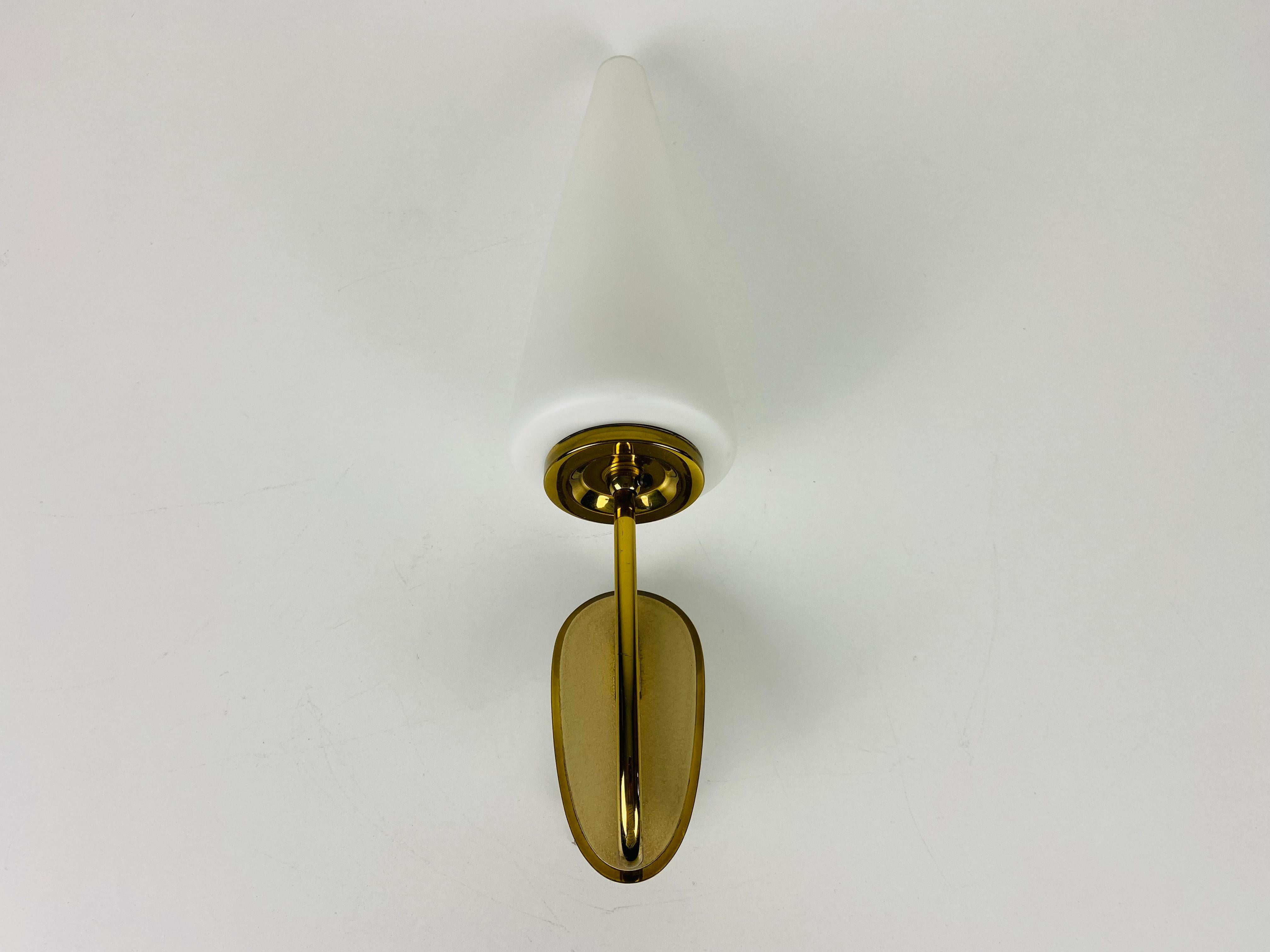 Mid-20th Century Extraordinary Midcentury Wall Lamp, France, 1950s For Sale