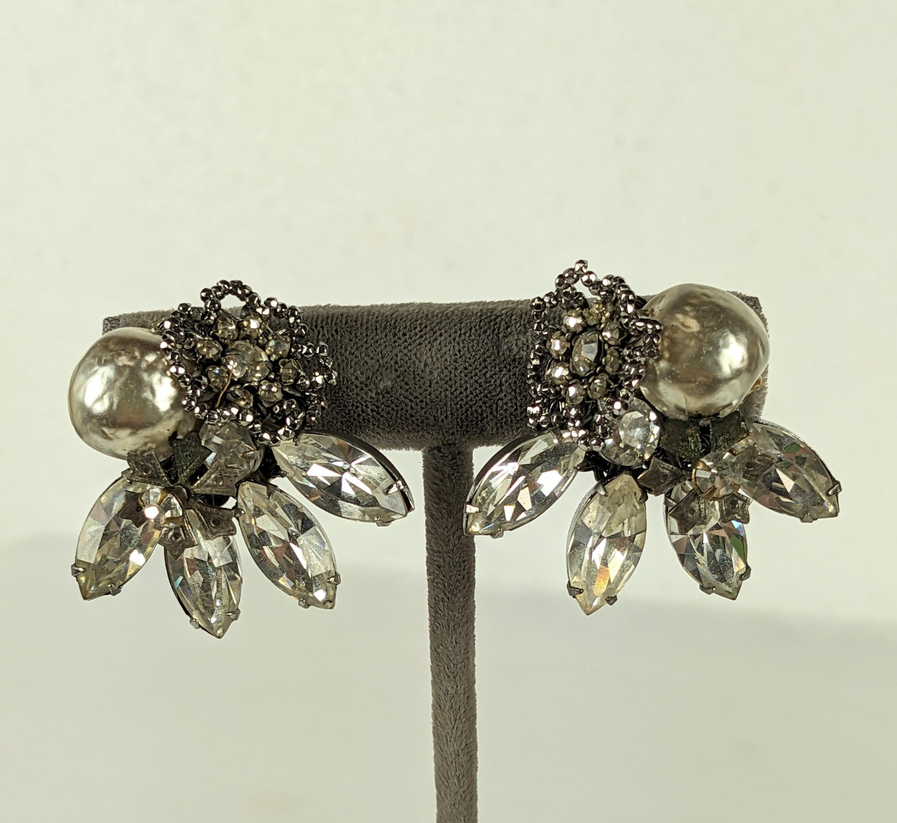 Miriam Haskell Parure extraordinaire à collier en perles et acier taillé en vente 5