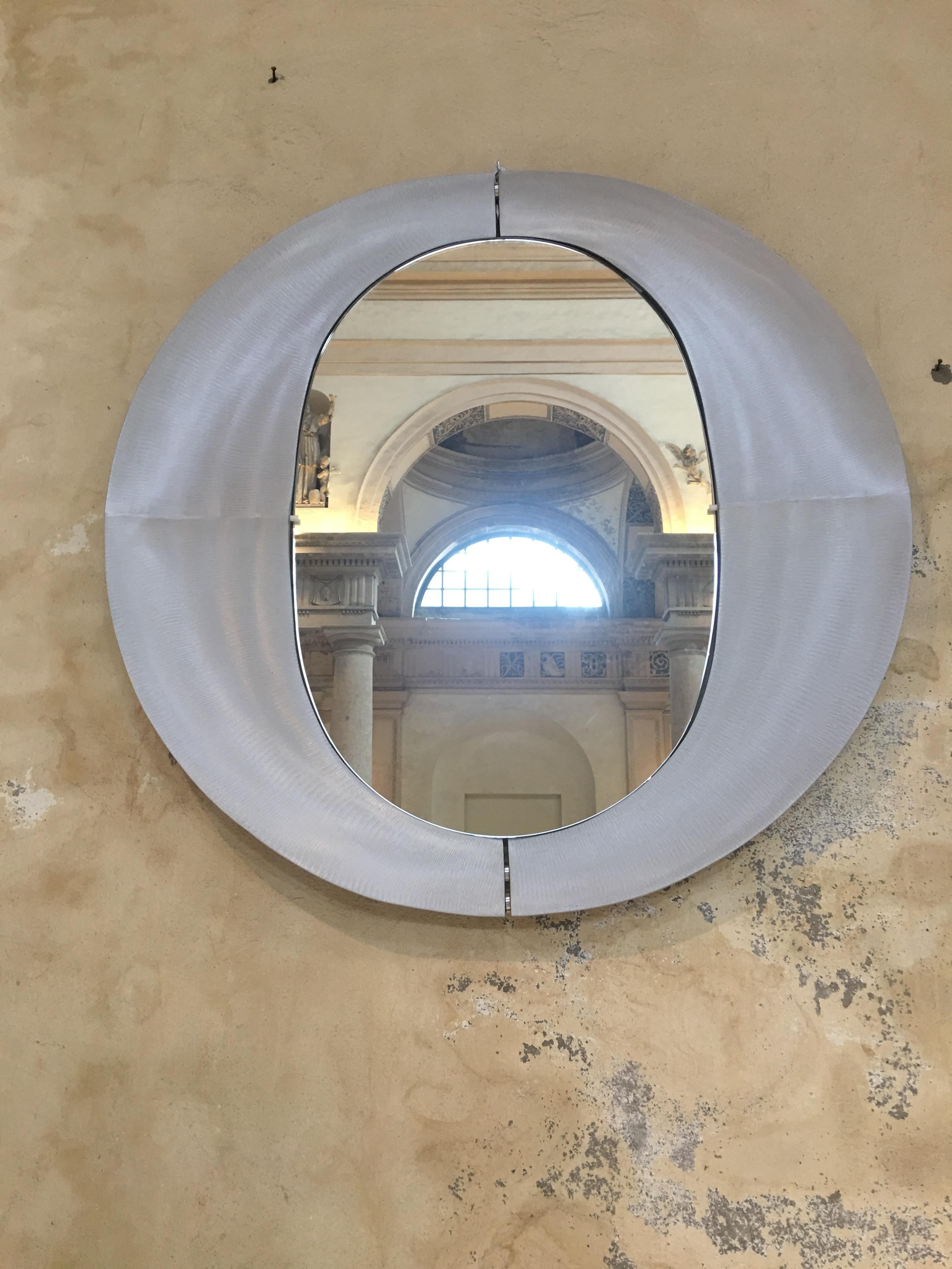 Mid-Century Modern Extraordinary Mirror Signed Burchiellaro