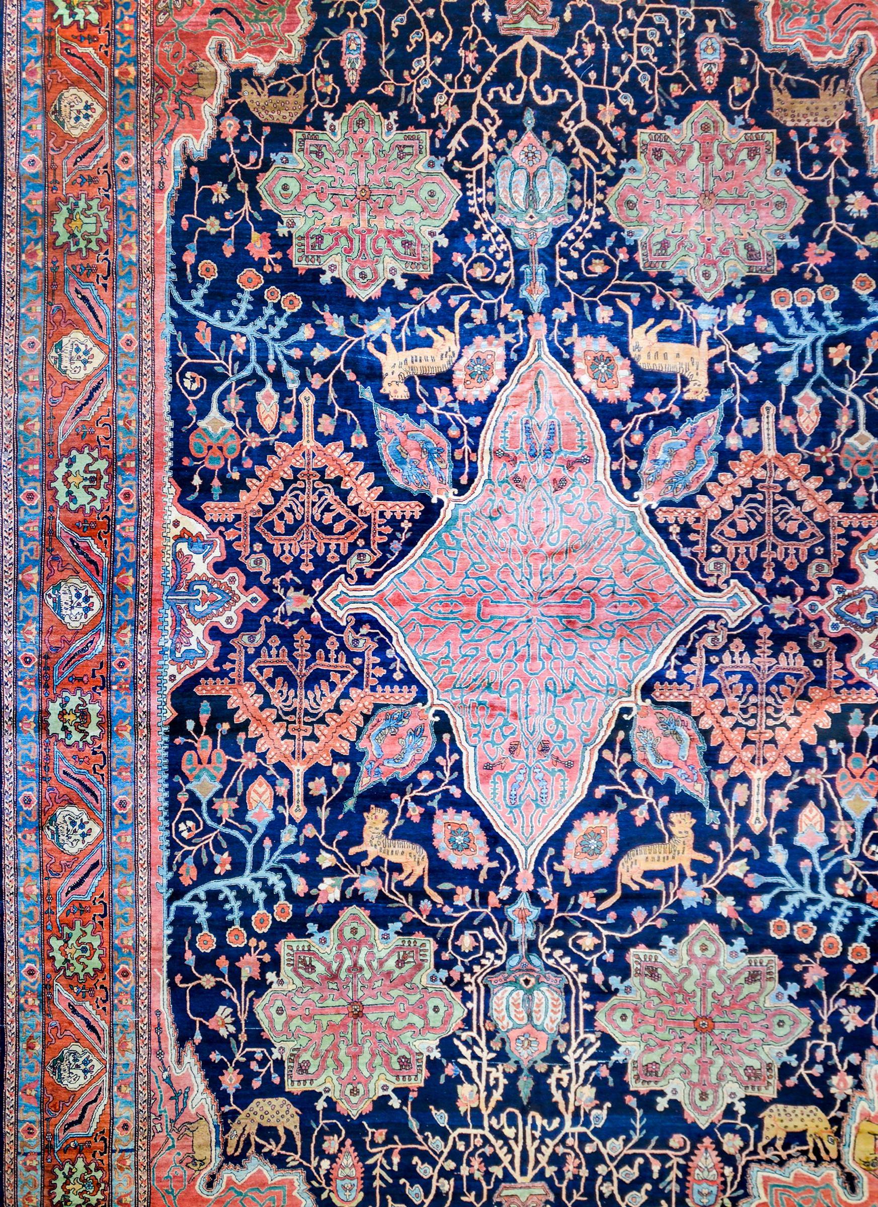 Persian Extraordinary Monumental 19th Century Sarouk Farahan Rug For Sale