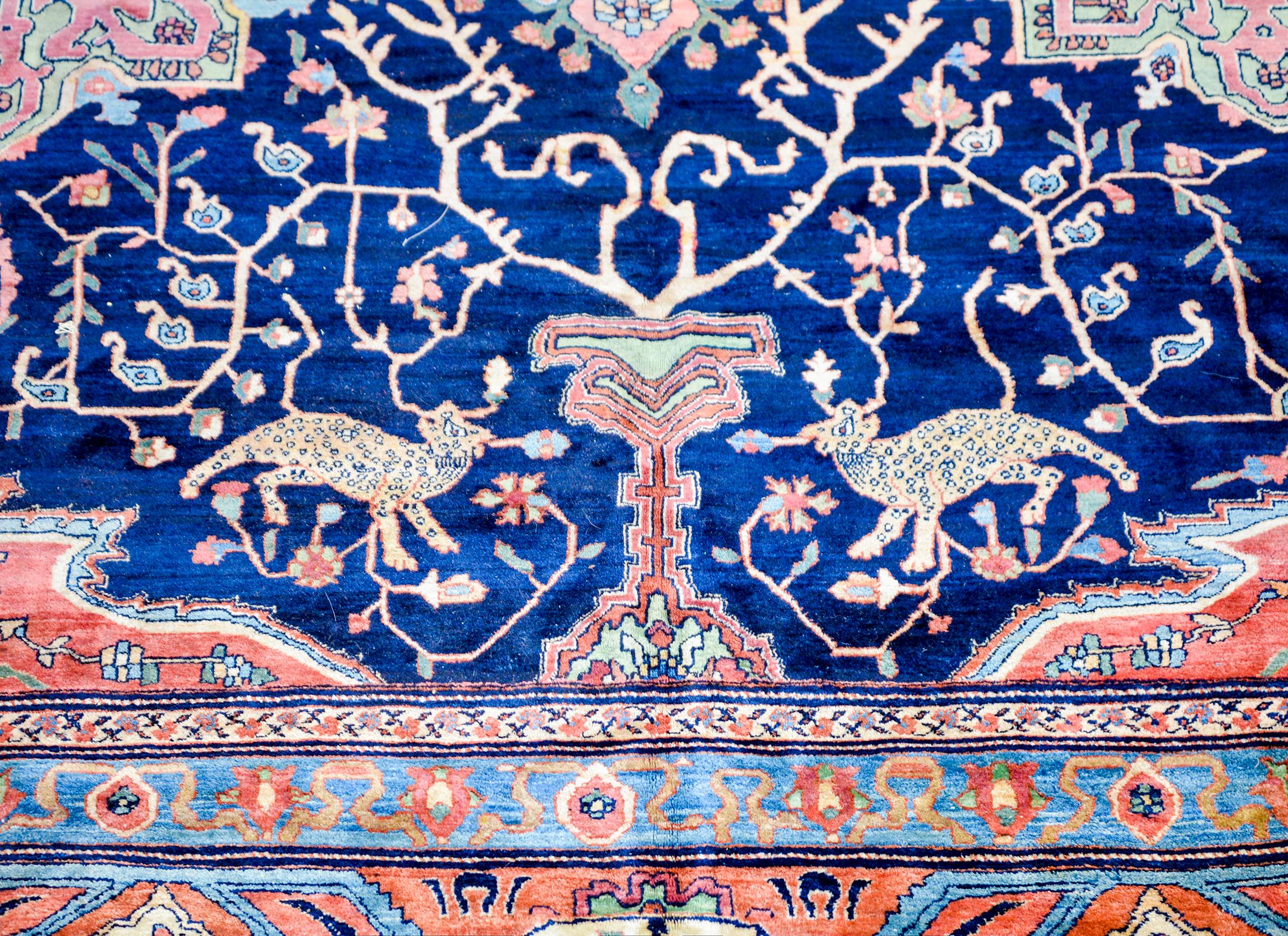 Wool Extraordinary Monumental 19th Century Sarouk Farahan Rug For Sale