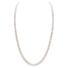 EXTRAORDINARY OFFER, 20.30 CtsNatural Diamond Tennis Necklace 14K White 22''