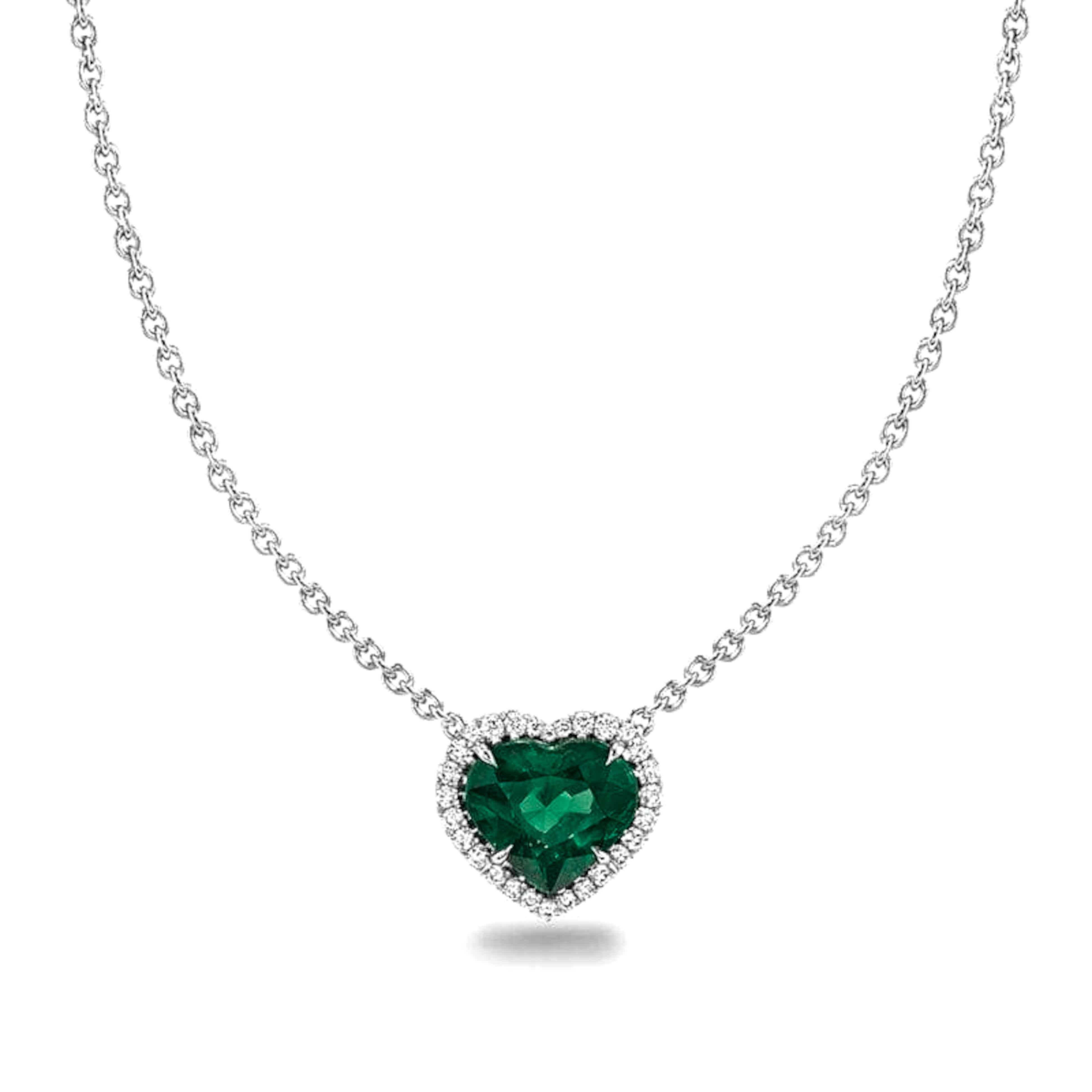A one of a kind 3 carat heart cut Muzo colombian emerald pendant set in solid platinum

the stone is exceptional and has been certified by GRS Switzerland as 