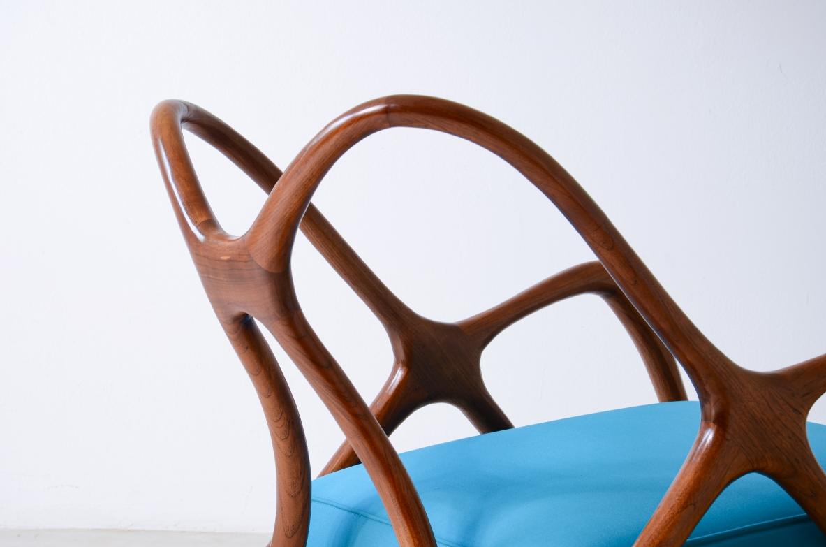 Wood Extraordinary organically shaped armchair For Sale