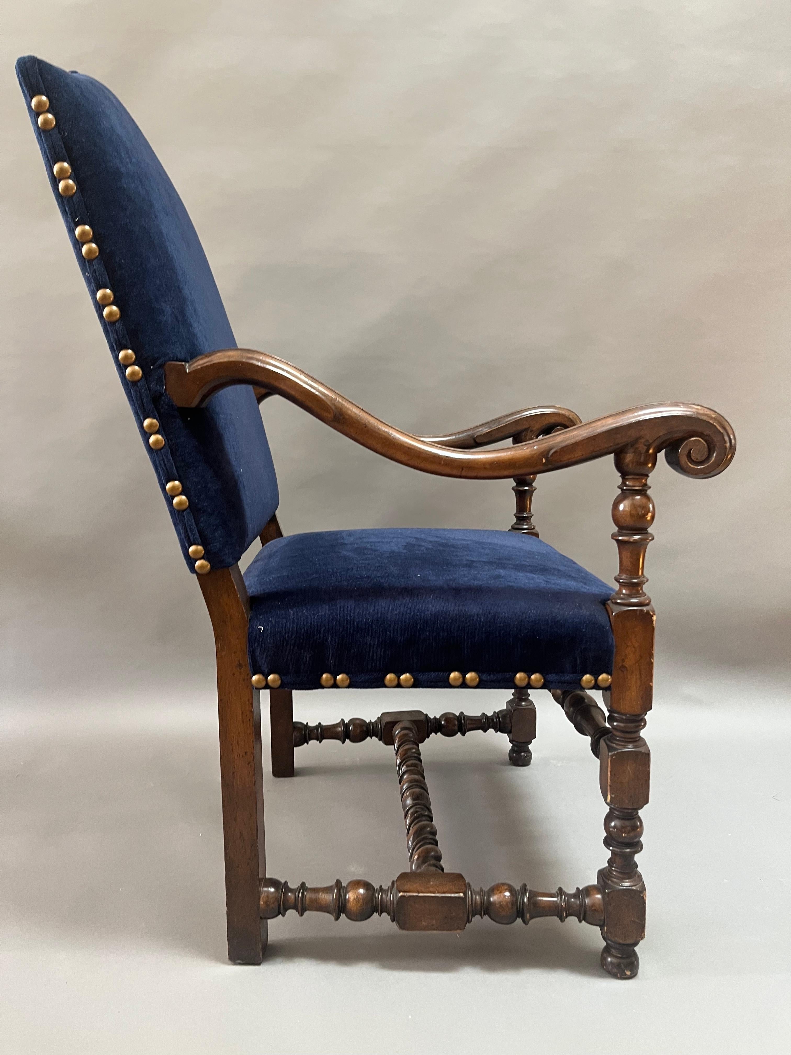  Extraordinary Pair of French Louis XIV  Period 17th Century Armchairs.    For Sale 2