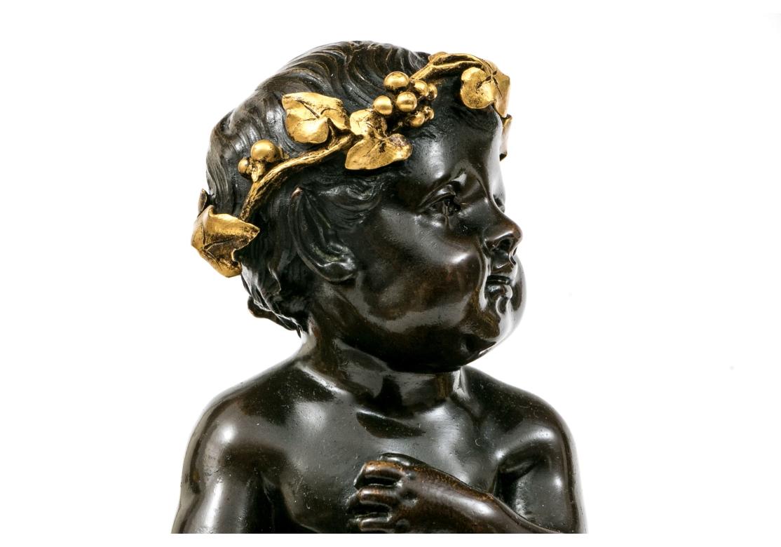 Neoclassico Straordinaria coppia di  Doppio candelabro francese in bronzo e marmo in stile Luigi XVI in vendita