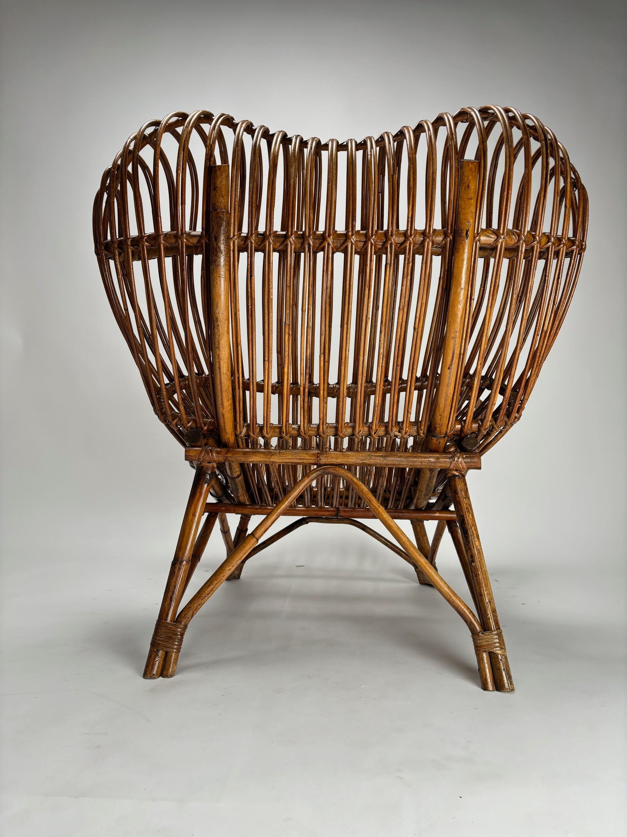 Außergewöhnliches Sesselpaar 'Gala' von Franco Albini für Bonacina, Italien 1951 (Mitte des 20. Jahrhunderts) im Angebot