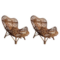 Extraordinary Pair of 'Gala' armchairs by Franco Albini for Bonacina, Italy 1951