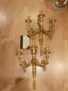 Extraordinary Pair of Large 19th Century French Wall Sconces