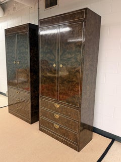 Extraordinary Pair of Mastercraft Wardrobes, Circa 1970's