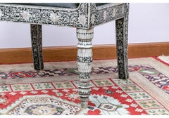 Extraordinaire paire chaise trône incrustée de nacre