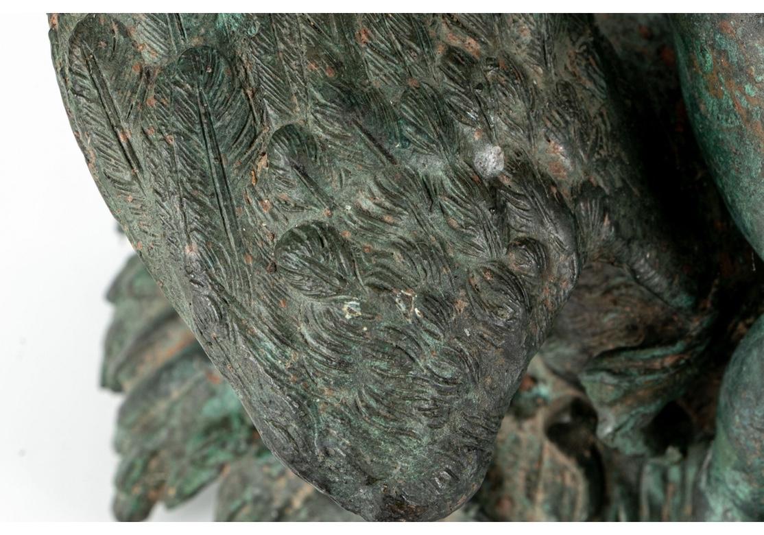Extraordinary Pair of Neoclassical Style Antique Bronze Candelabra 5