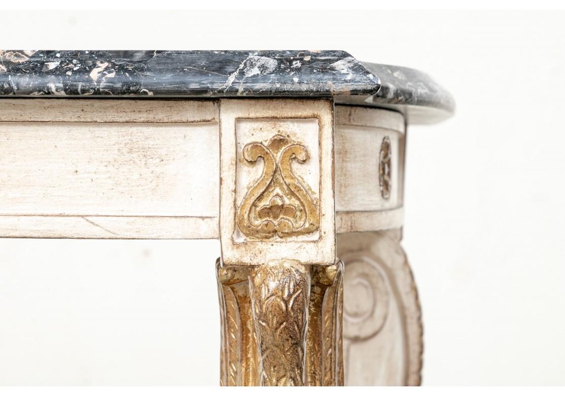 Extraordinary Pair Of Painted And Gilt Neoclassical Style  Console Tables 8