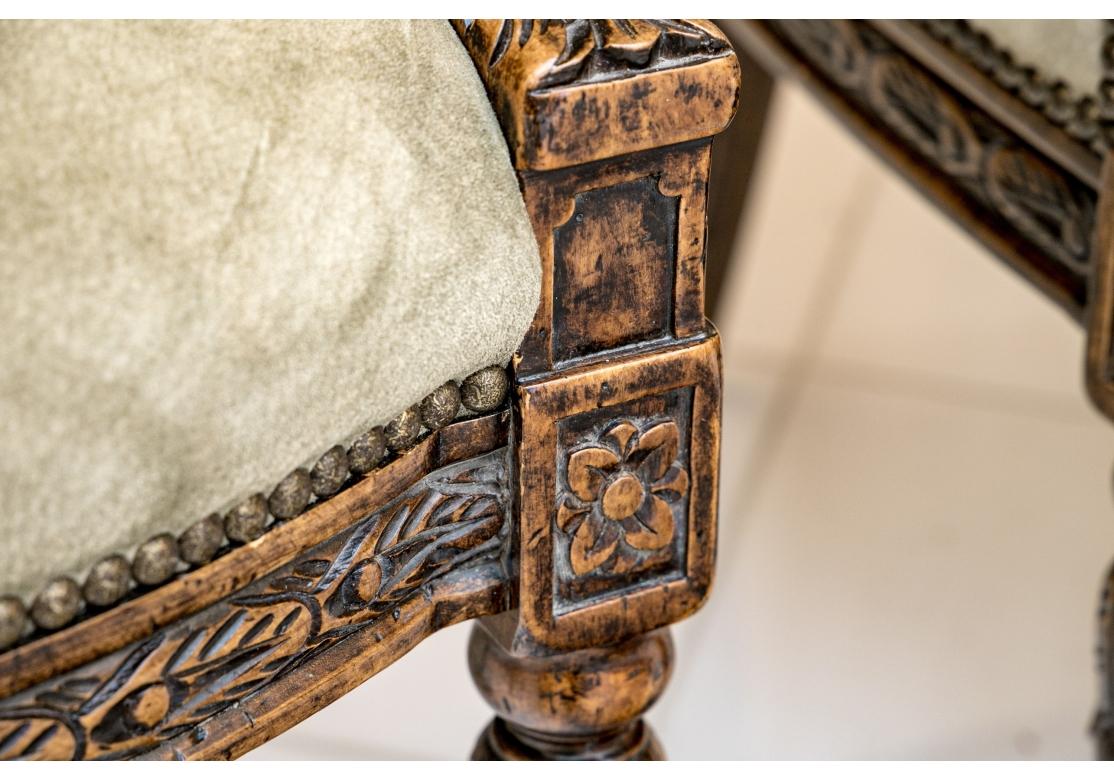 Extraordinary Pair Of Ram’s Head Club Chairs For Sale 8