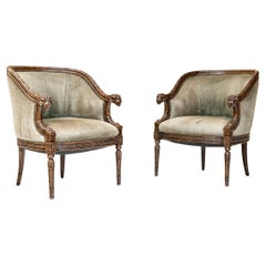 Extraordinary Pair Of Ram’s Head Club Chairs