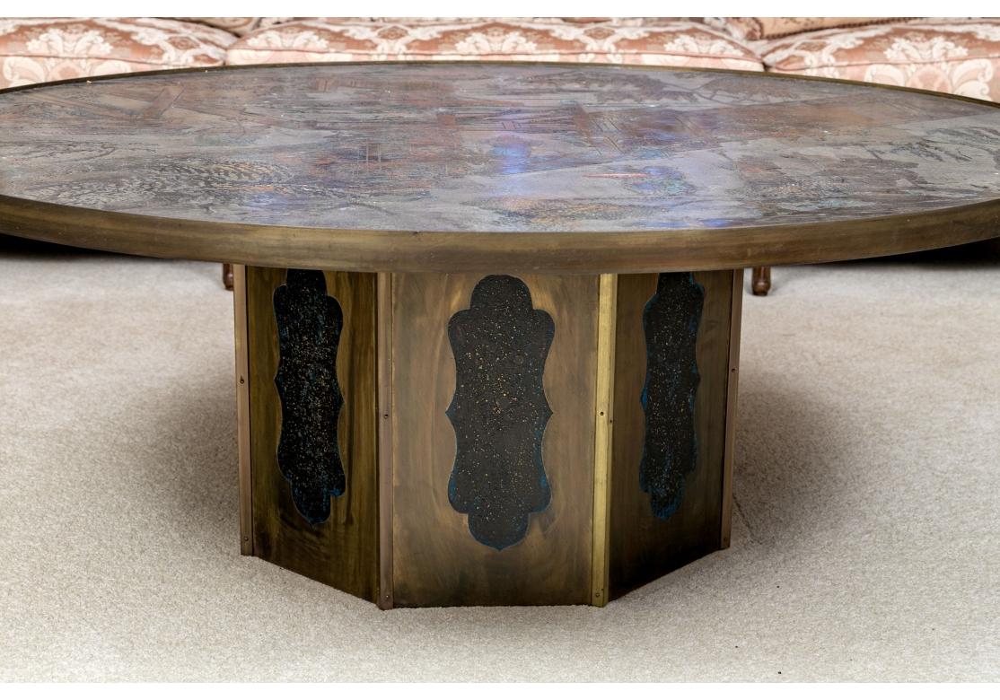 Straordinario tavolo da cocktail Philip and Kelvin LaVerne Mid Century Chan in vendita 6