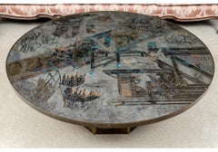 Extraordinary Philip And Kelvin LaVerne Mid Century Chan Cocktail Table