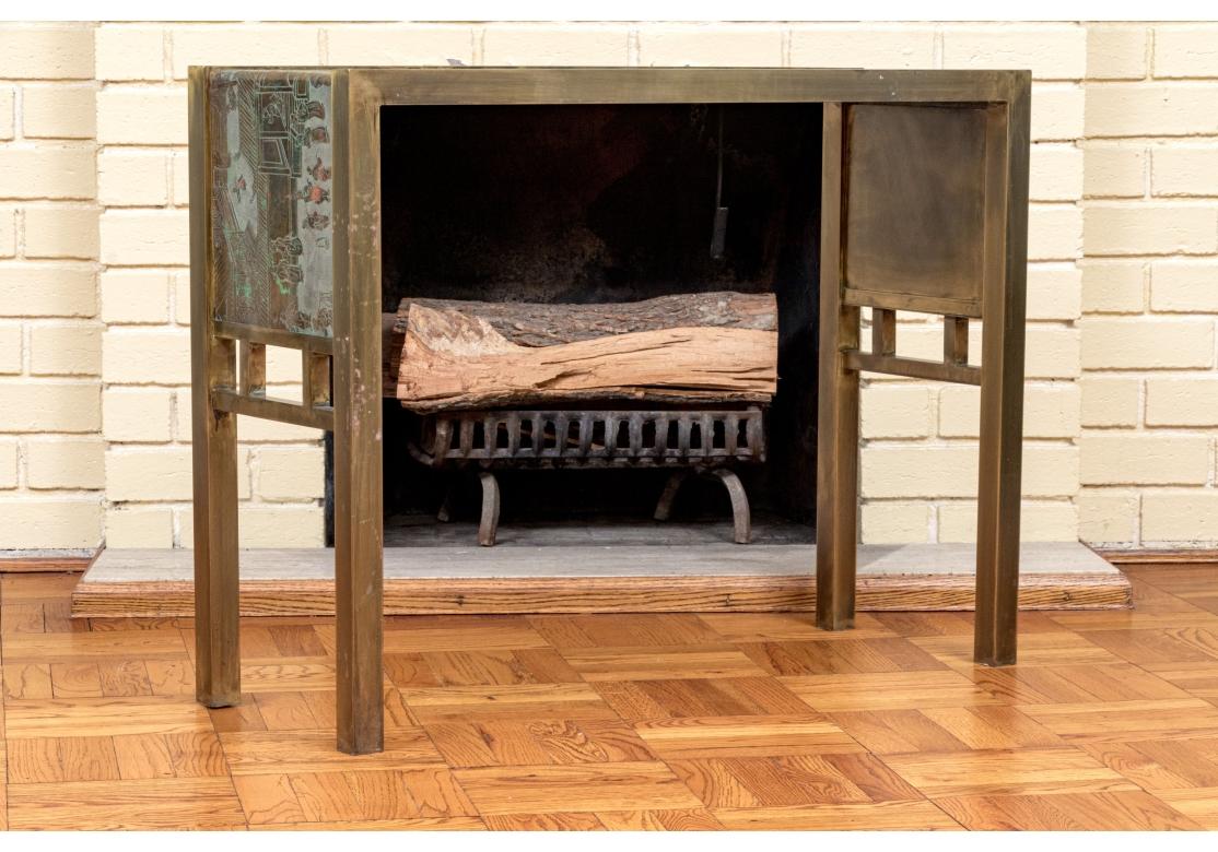 Extraordinary Phillip And Kelvin LaVerne Bronze “Festival” Bronze Console For Sale 6