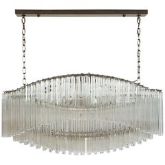 Extraordinary Quadriedri Murano Glass Chandelier, 292 Clear Prism Quadriedri