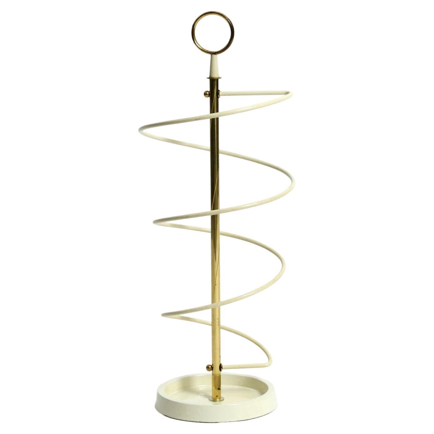 Extraordinary Rare Mid-Century Modern Umbrella Stand in String Helix Design For Sale